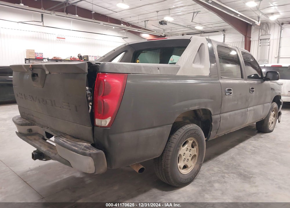 2004 CHEVROLET AVALANCHE 1500 VIN: 3GNEC12T44G151667