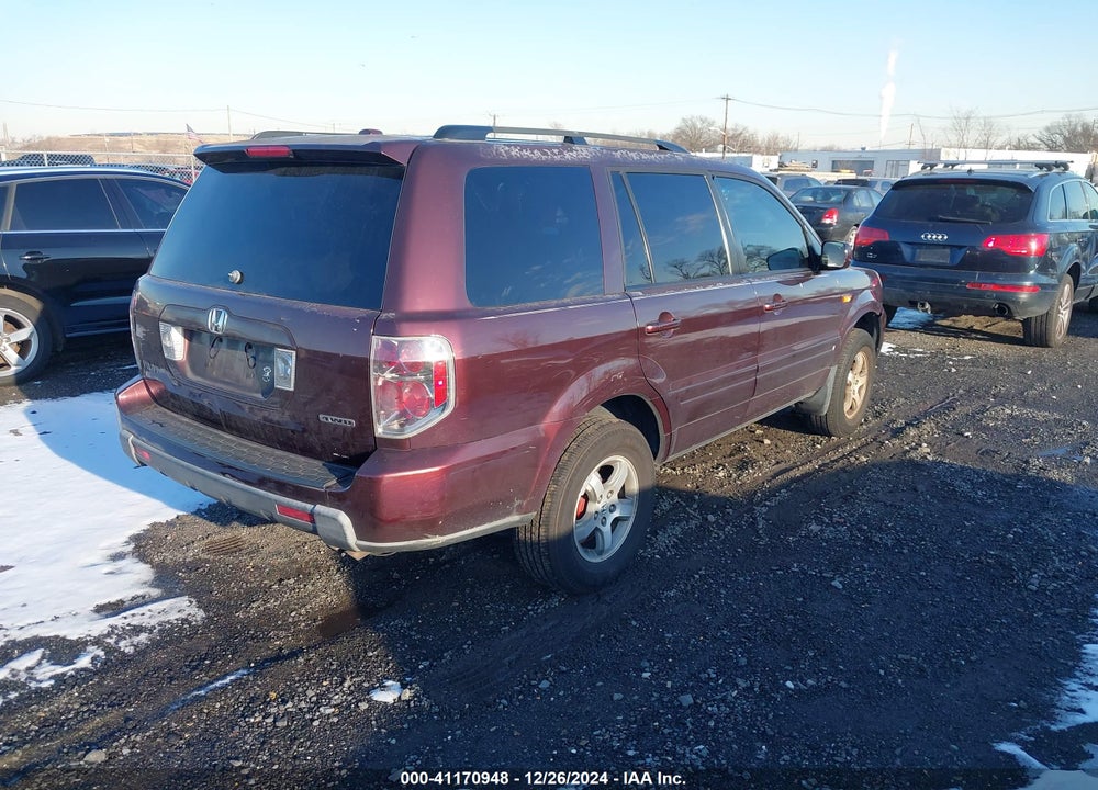 2008 HONDA PILOT EX-L VIN: 5FNYF18548B027383