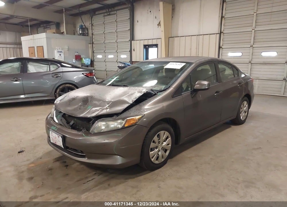 2012 HONDA CIVIC SDN LX VIN: 2HGFB2F57CH581033