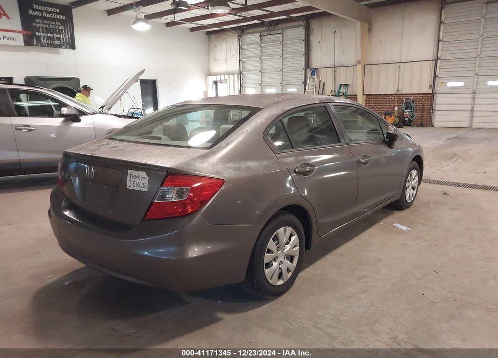 2012 HONDA CIVIC SDN LX VIN: 2HGFB2F57CH581033