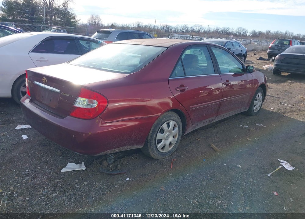 2002 TOYOTA CAMRY LE VIN: 4T1BE32K72U553620