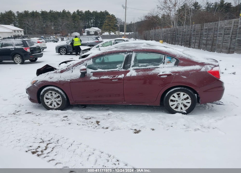 2012 HONDA CIVIC SDN LX VIN: 2HGFB2F51CH560002