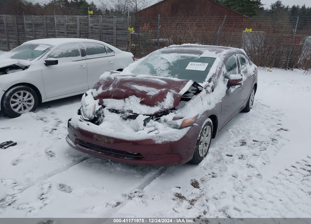 2012 HONDA CIVIC SDN LX VIN: 2HGFB2F51CH560002