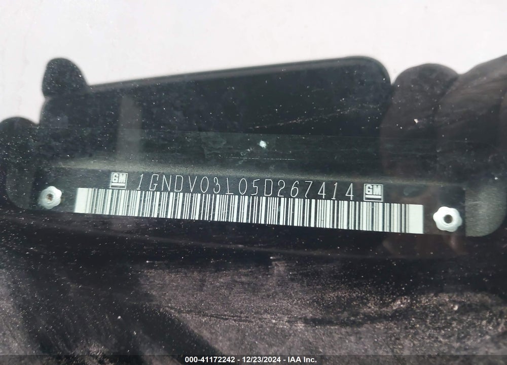 2005 CHEVROLET UPLANDER VIN: 1GNDV03L05D267414