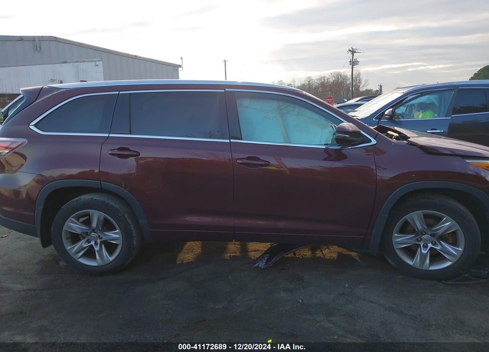 2015 TOYOTA HIGHLANDER LIMITED V6 VIN: 5TDDKRFH0FS099437