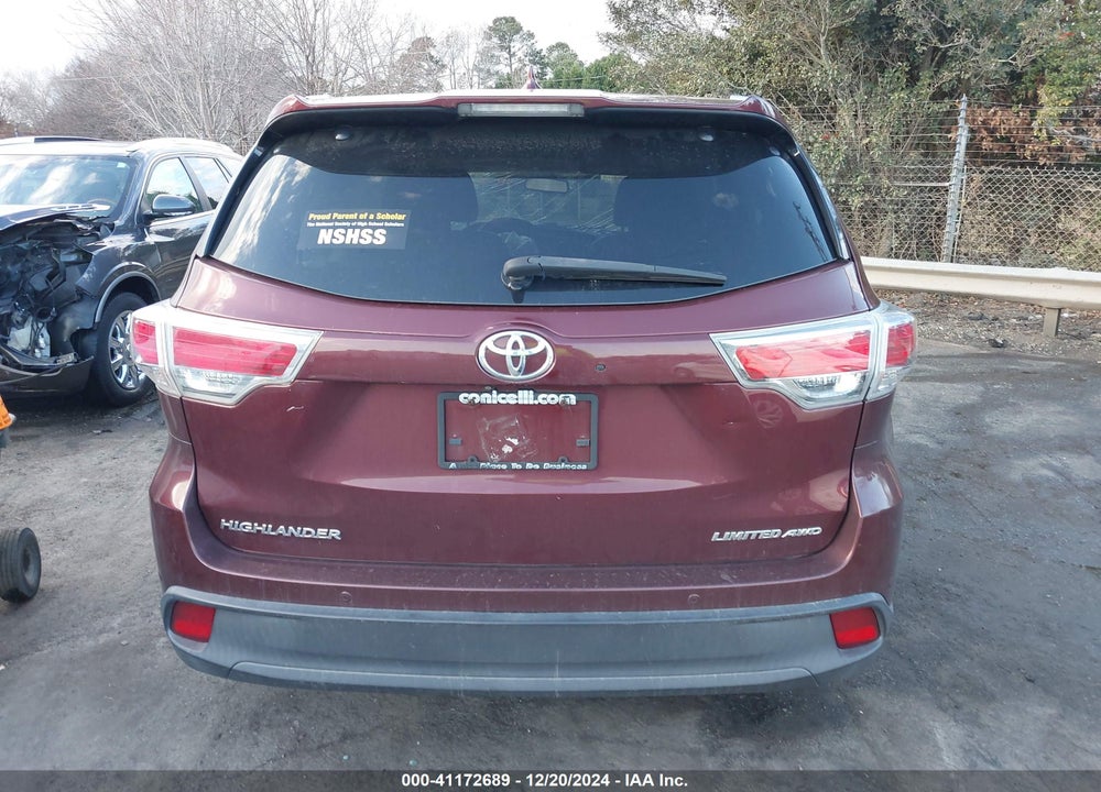 2015 TOYOTA HIGHLANDER LIMITED V6 VIN: 5TDDKRFH0FS099437