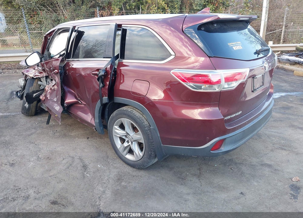 2015 TOYOTA HIGHLANDER LIMITED V6 VIN: 5TDDKRFH0FS099437