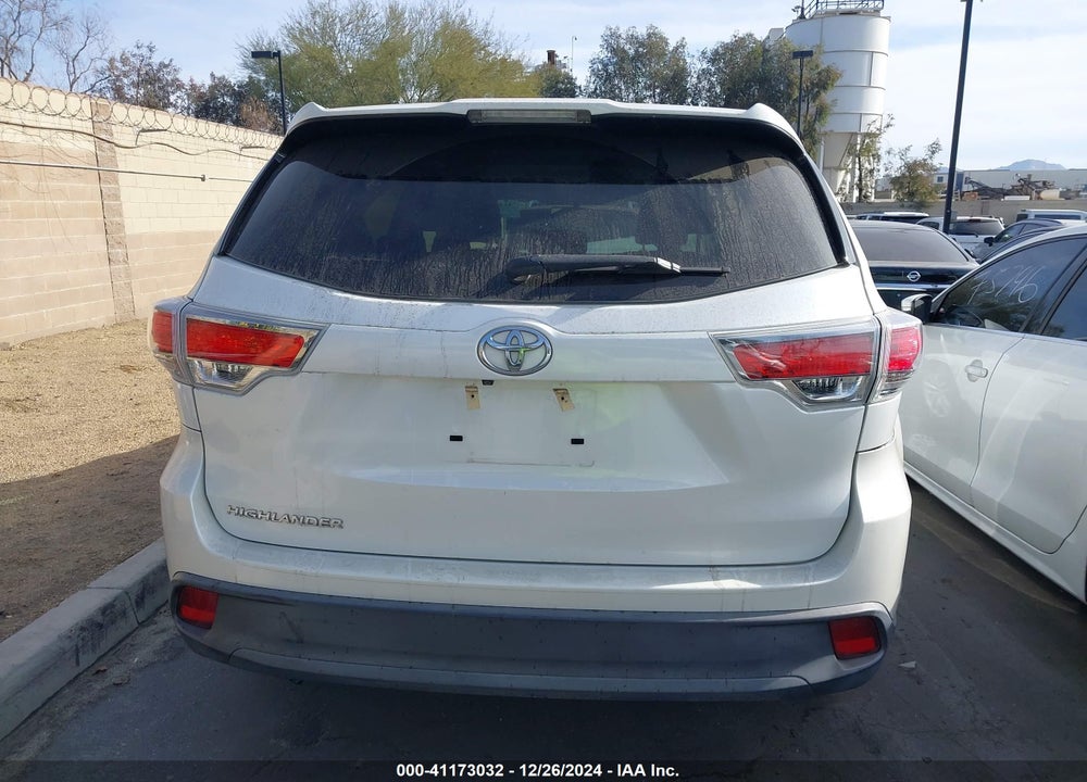2016 TOYOTA HIGHLANDER LE V6 VIN: 5TDZKRFHXGS159909