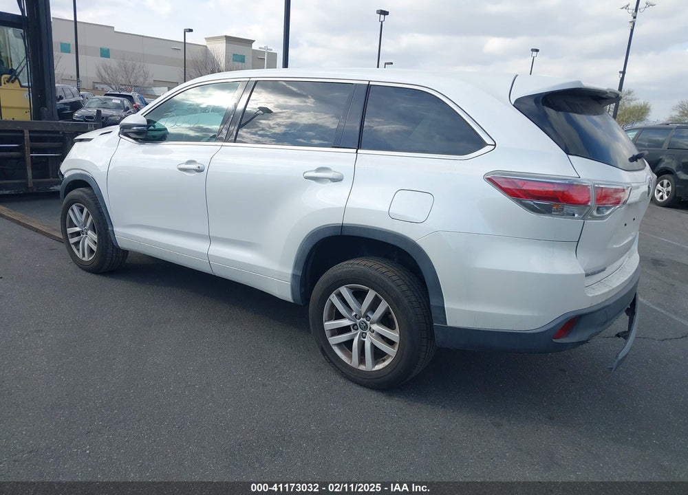 2016 TOYOTA HIGHLANDER LE V6 VIN: 5TDZKRFHXGS159909