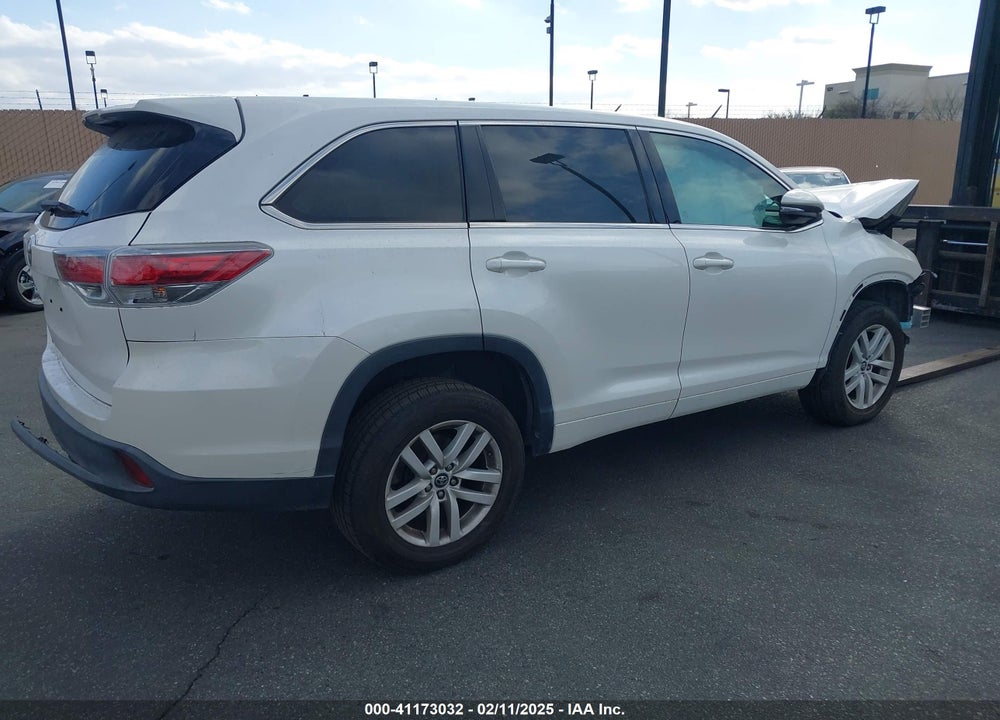 2016 TOYOTA HIGHLANDER LE V6 VIN: 5TDZKRFHXGS159909