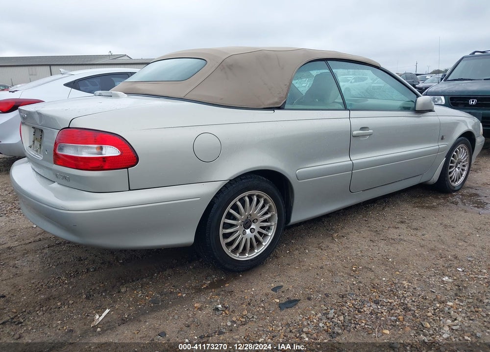 2003 VOLVO C70 LT VIN: YV1NC63D23J036943