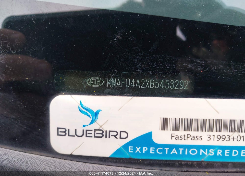 2011 KIA FORTE EX VIN: KNAFU4A2XB5453292
