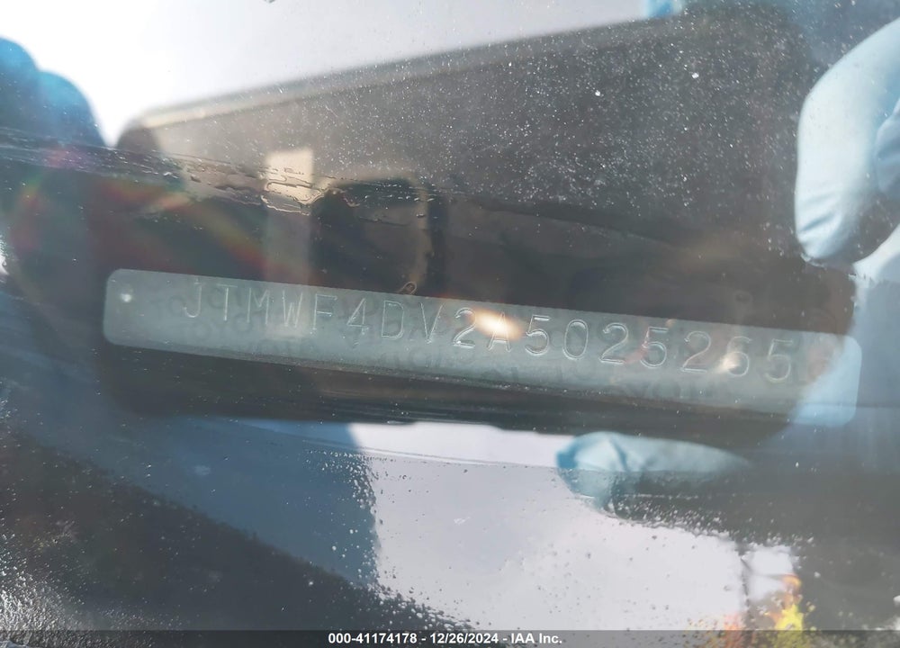 2010 TOYOTA RAV4 SPORT VIN: JTMWF4DV2A5025265