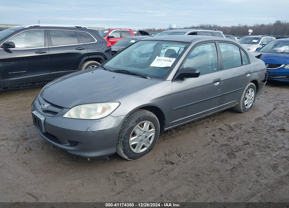 2005 HONDA CIVIC VP VIN: 1HGES16385L006563