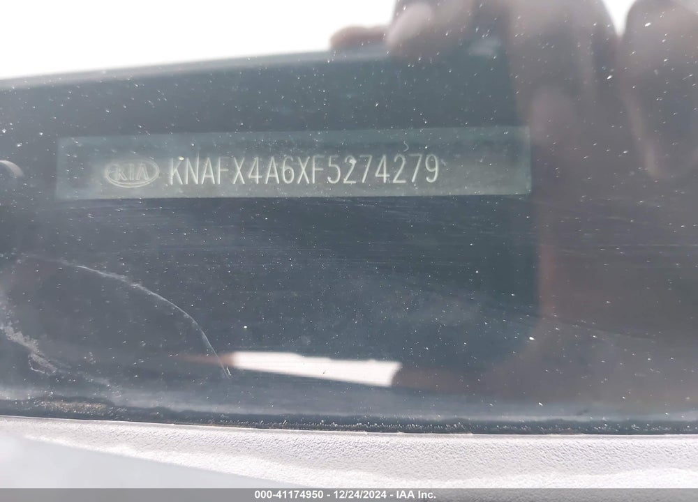 2015 KIA FORTE LX VIN: KNAFX4A6XF5274279