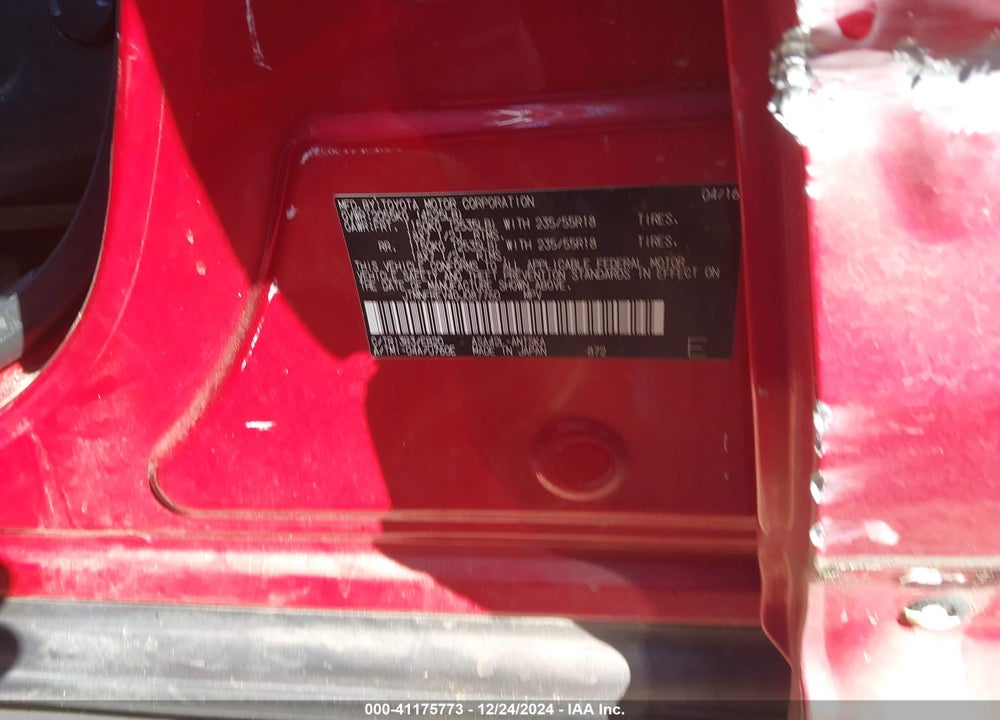 2016 TOYOTA RAV4 SE VIN: JTMNFREV4GJ087760