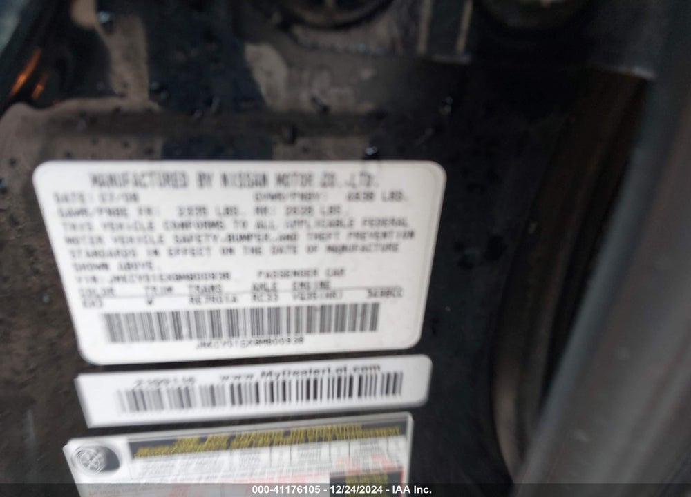 2009 INFINITI M35 VIN: JNKCY01EX9M800938