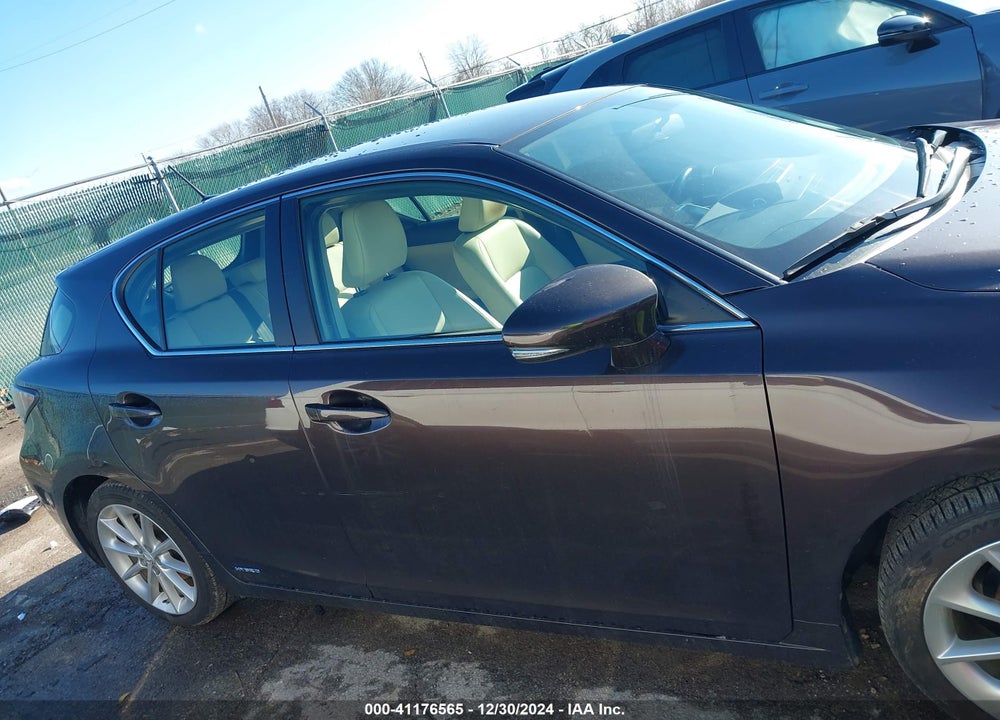 2012 LEXUS CT 200H VIN: JTHKD5BH3C2108438