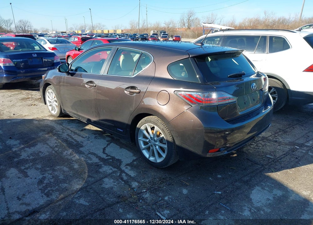 2012 LEXUS CT 200H VIN: JTHKD5BH3C2108438
