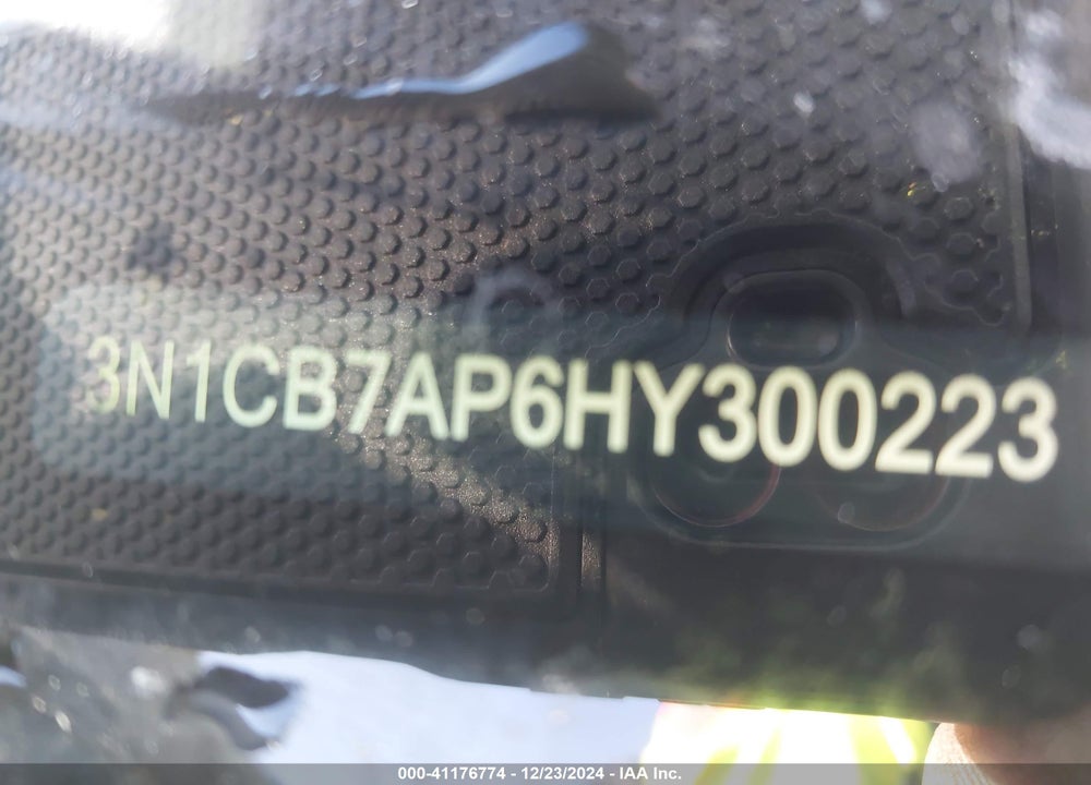 2017 NISSAN SENTRA VIN: 3N1CB7AP6HY300223