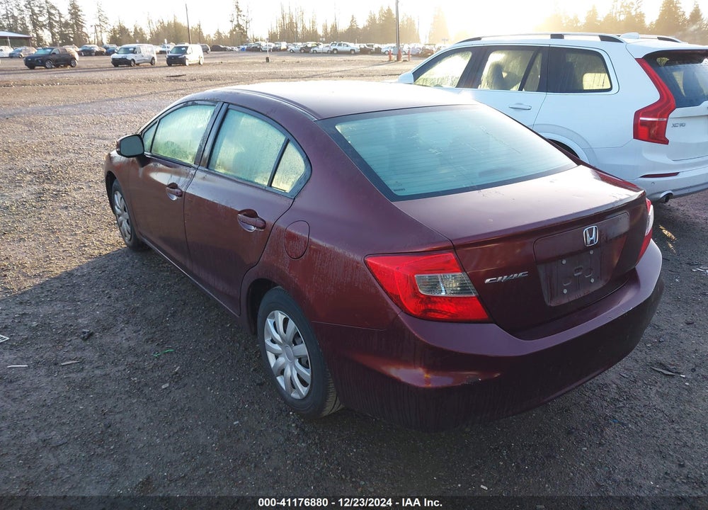 2012 HONDA CIVIC SDN LX VIN: 19XFB2F5XCE303589