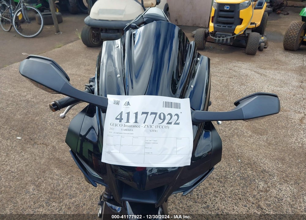 2022 YAMAHA YZFR1 VIN: JYARN66EXNA002009