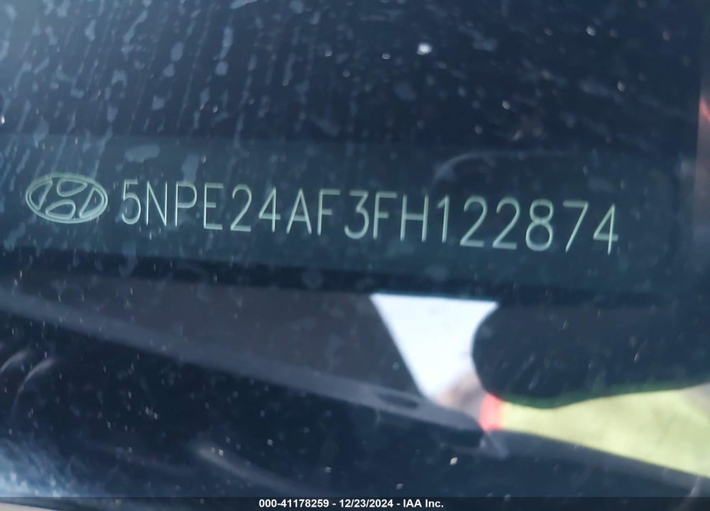 2015 HYUNDAI SONATA VIN: 5NPE24AF3FH122874