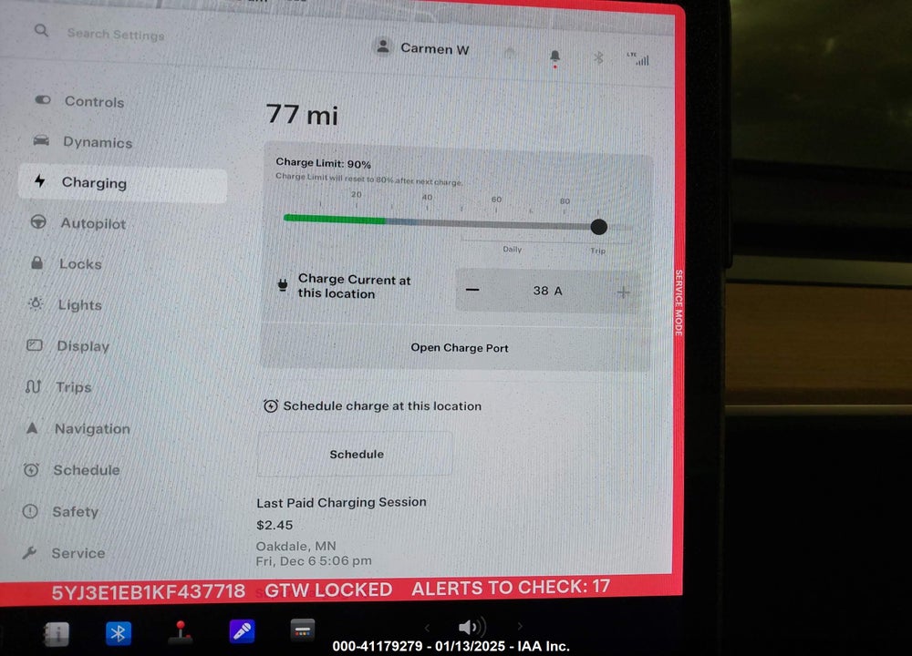2019 TESLA MODEL 3 VIN: 5YJ3E1EB1KF437718