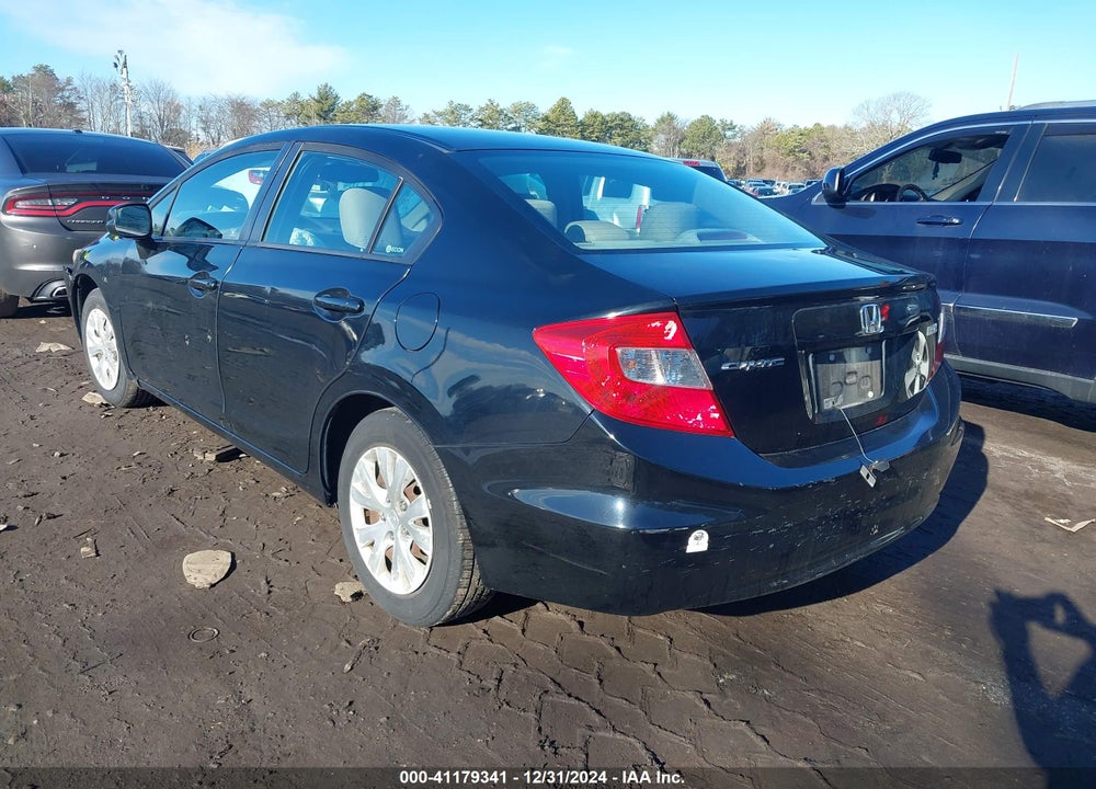 2012 HONDA CIVIC SDN LX VIN: 19XFB2F54CE330934