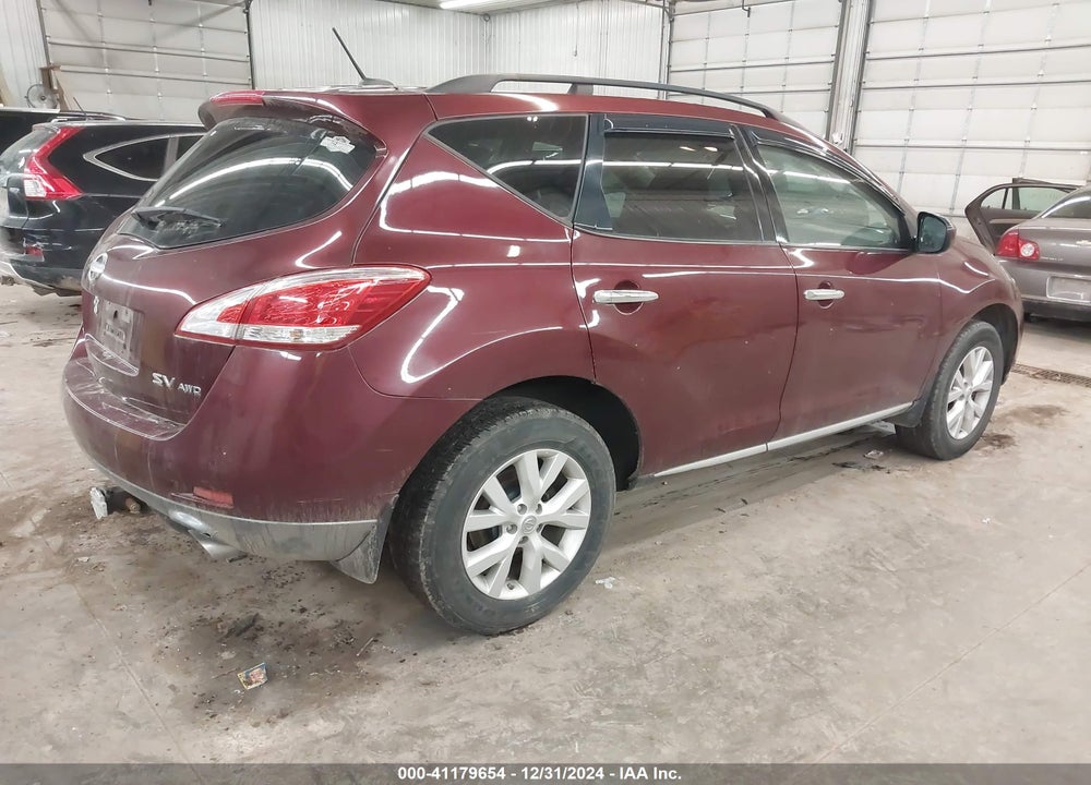 2011 NISSAN MURANO SV VIN: JN8AZ1MW9BW156878