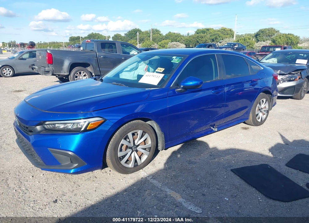 2022 HONDA CIVIC VIN: 2HGFE2F29NH529211