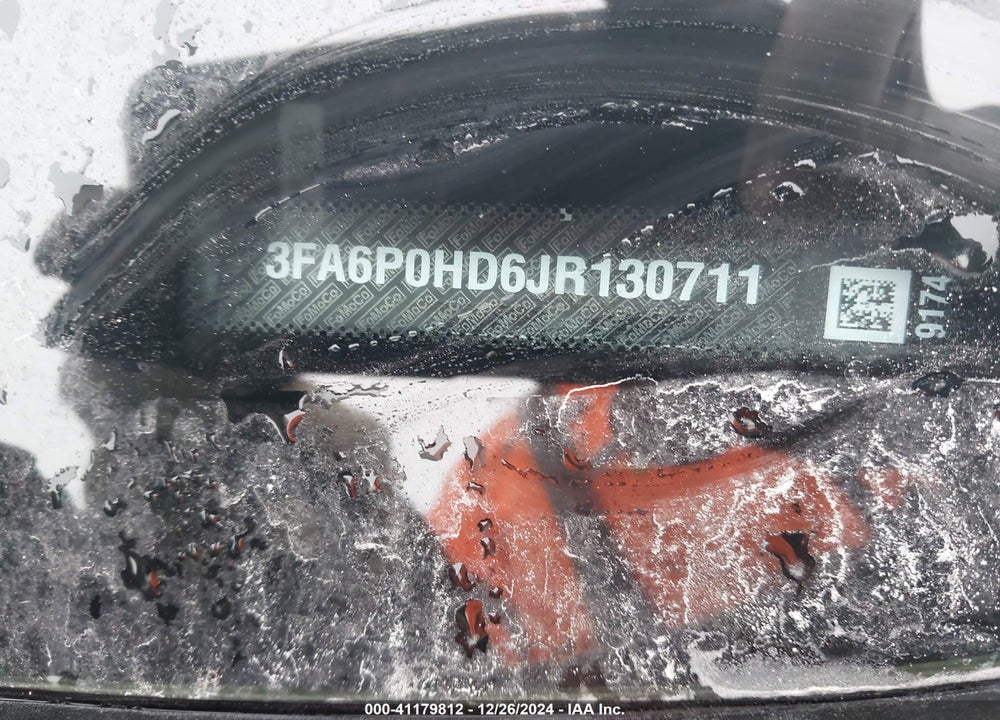 2018 FORD FUSION VIN: 3FA6P0HD6JR130711