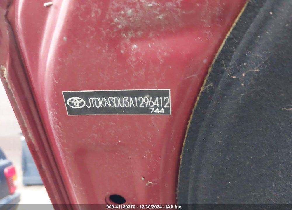 2010 TOYOTA PRIUS VIN: JTDKN3DU3A1296412