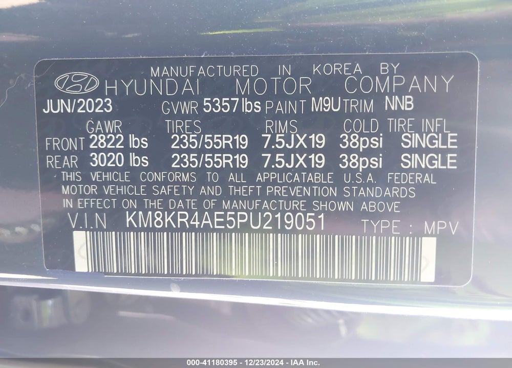2023 HYUNDAI IONIQ 5 LIMITED VIN: KM8KR4AE5PU219051