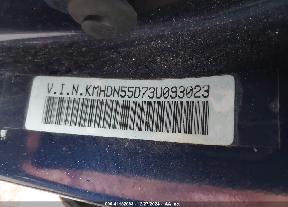 2003 HYUNDAI ELANTRA GT VIN: KMHDN55D73U093023