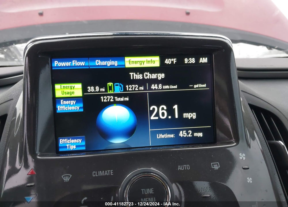 2012 CHEVROLET VOLT VIN: 1G1RB6E43CU103726