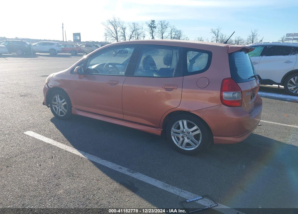 2007 HONDA FIT SPORT VIN: JHMGD38637S000794