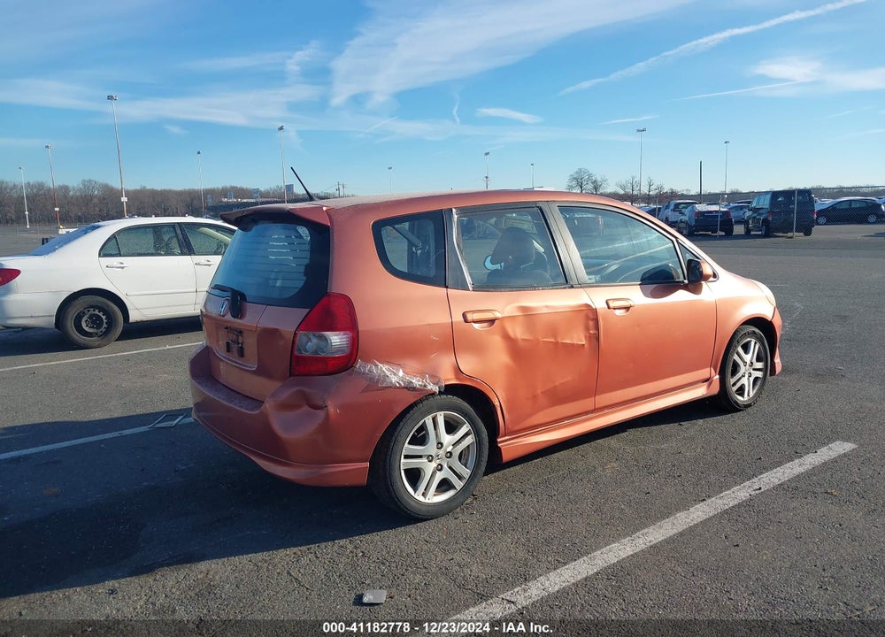 2007 HONDA FIT SPORT VIN: JHMGD38637S000794