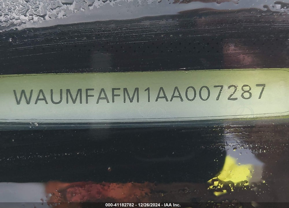 2010 AUDI A3 2.0T PREMIUM VIN: WAUMFAFM1AA007287