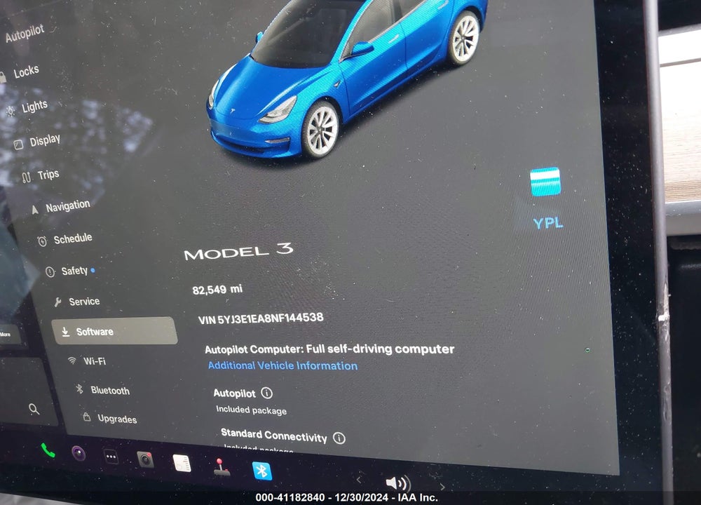 2022 TESLA MODEL 3 REAR-WHEEL DRIVE VIN: 5YJ3E1EA8NF144538