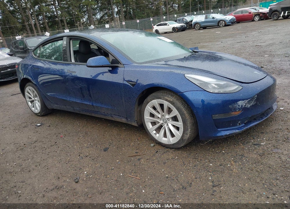 2022 TESLA MODEL 3 REAR-WHEEL DRIVE VIN: 5YJ3E1EA8NF144538