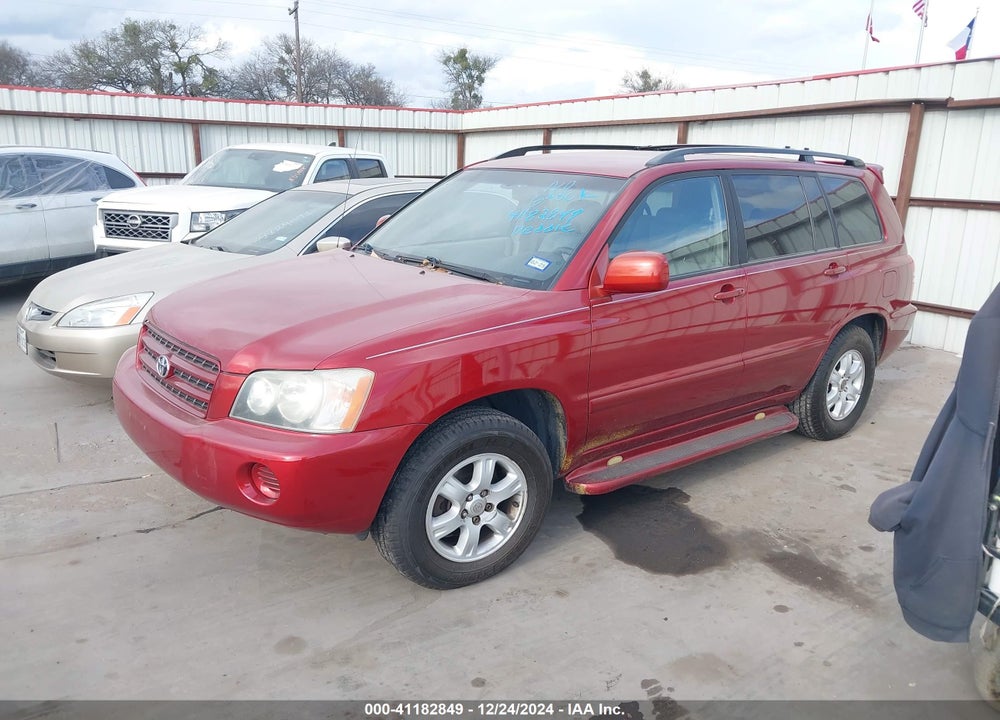 2003 TOYOTA HIGHLANDER V6 VIN: JTEGF21A430075543