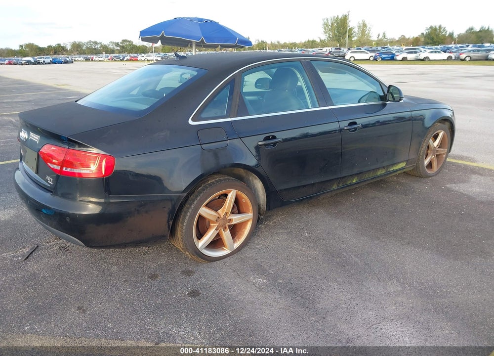 2009 AUDI A4 2.0T PREMIUM VIN: WAUMF78K19A121266