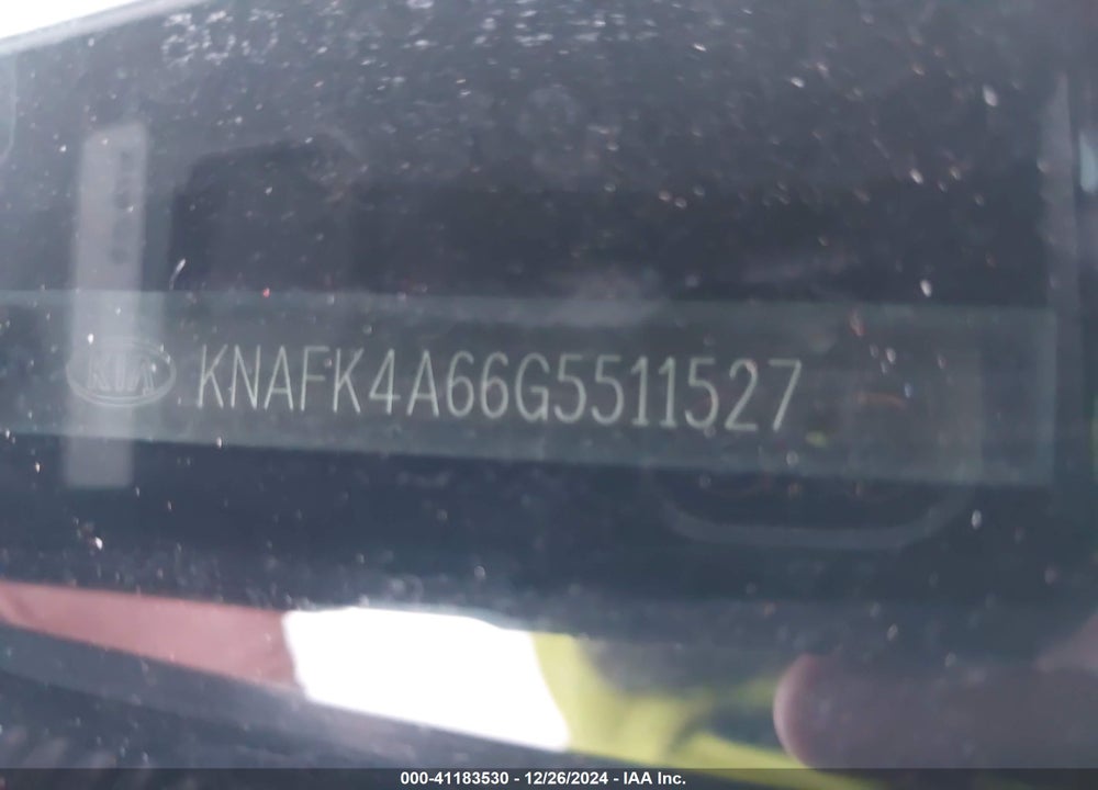 2016 KIA FORTE VIN: KNAFK4A66G5511527