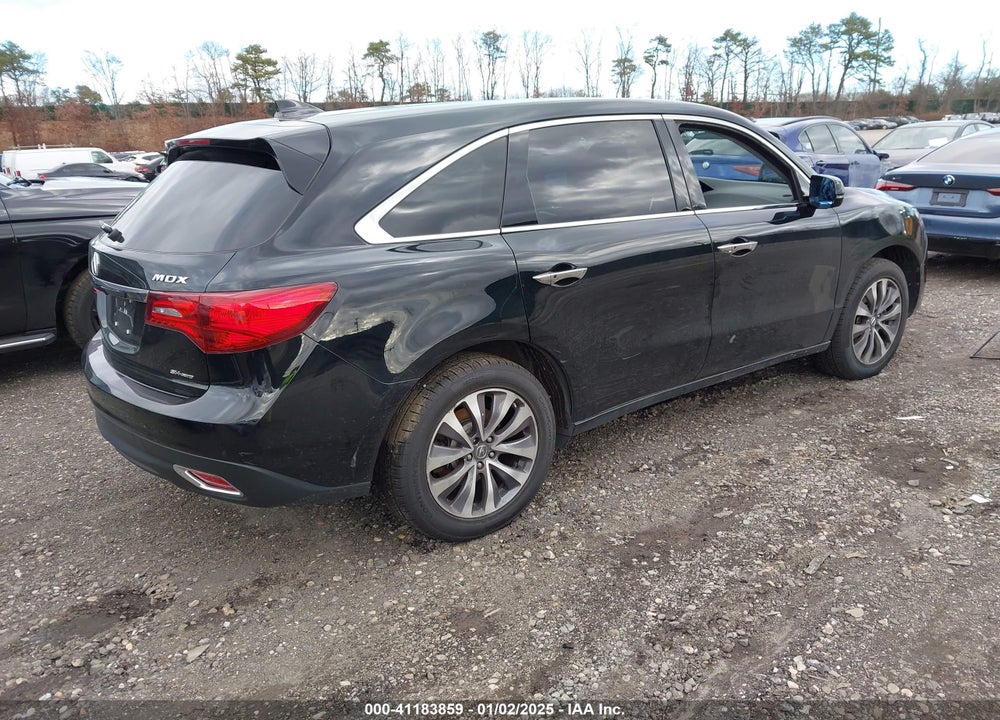 2014 ACURA MDX TECHNOLOGY PACKAGE VIN: 5FRYD4H40EB001257