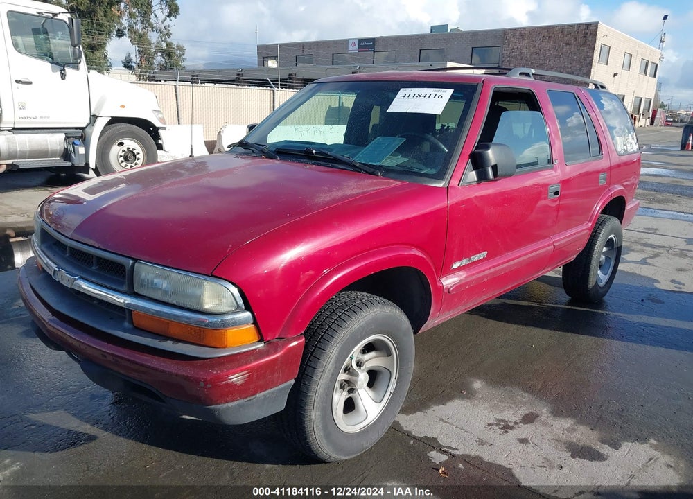 2002 CHEVROLET BLAZER LS VIN: 1GNCS13W22K106123