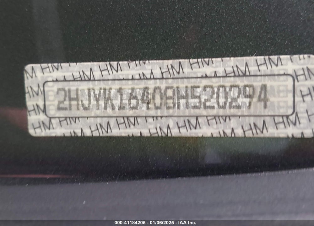 2008 HONDA RIDGELINE RTS VIN: 2HJYK16408H520294