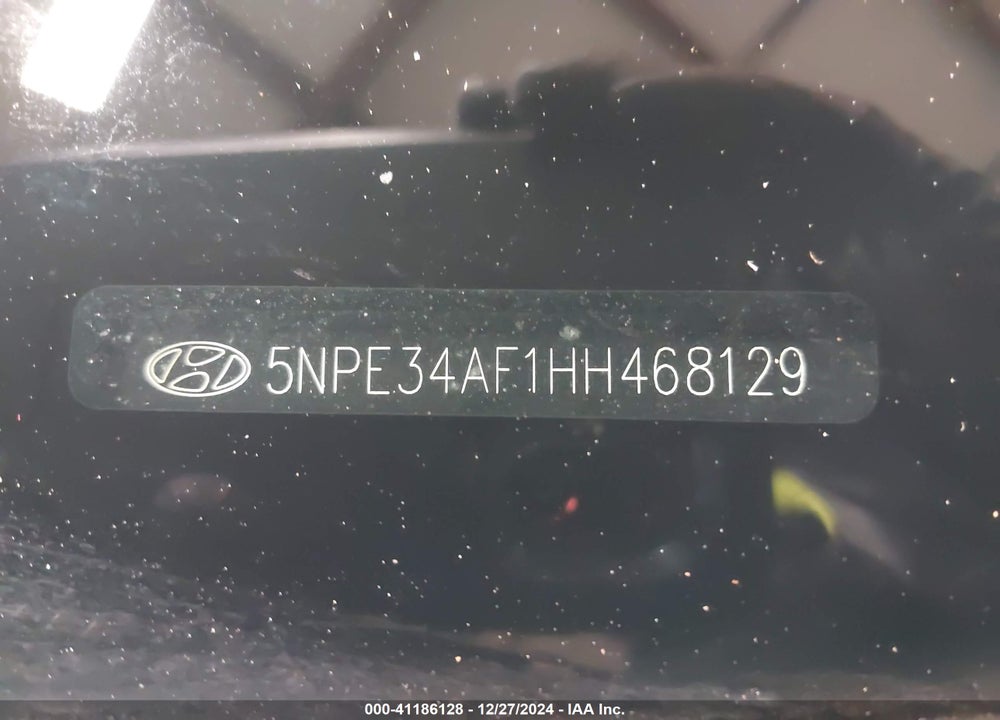 2017 HYUNDAI SONATA SPORT VIN: 5NPE34AF1HH468129