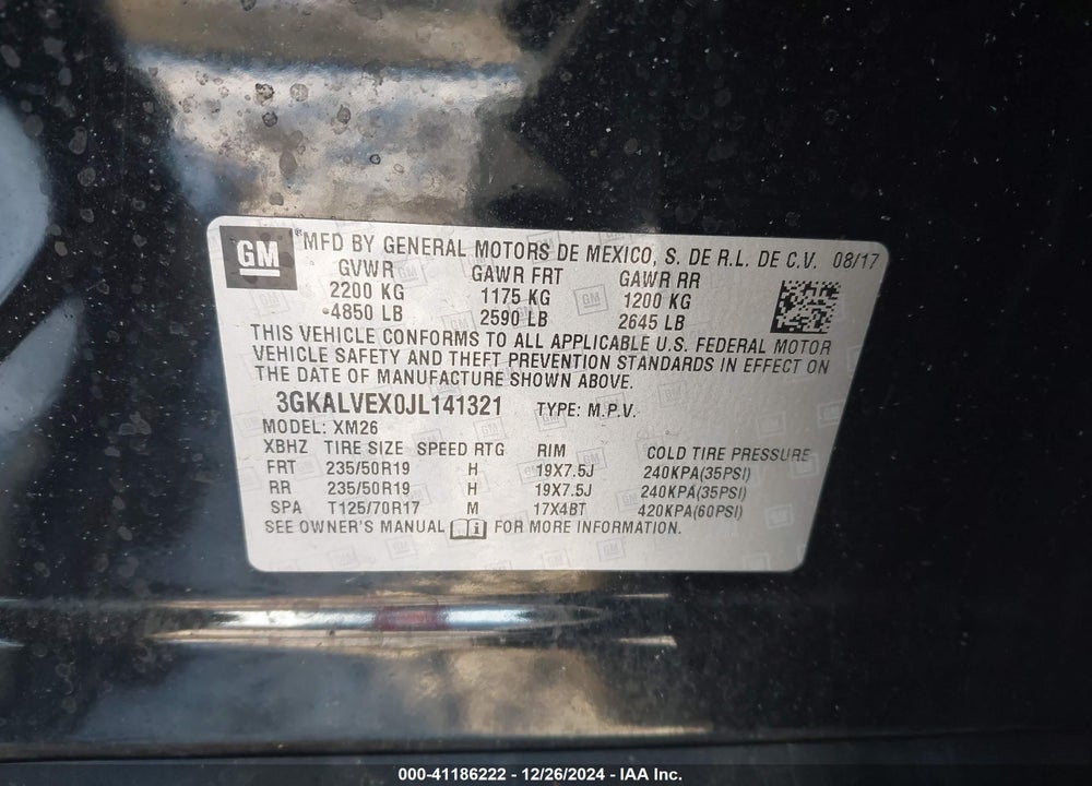 2018 GMC TERRAIN SLT VIN: 3GKALVEX0JL141321