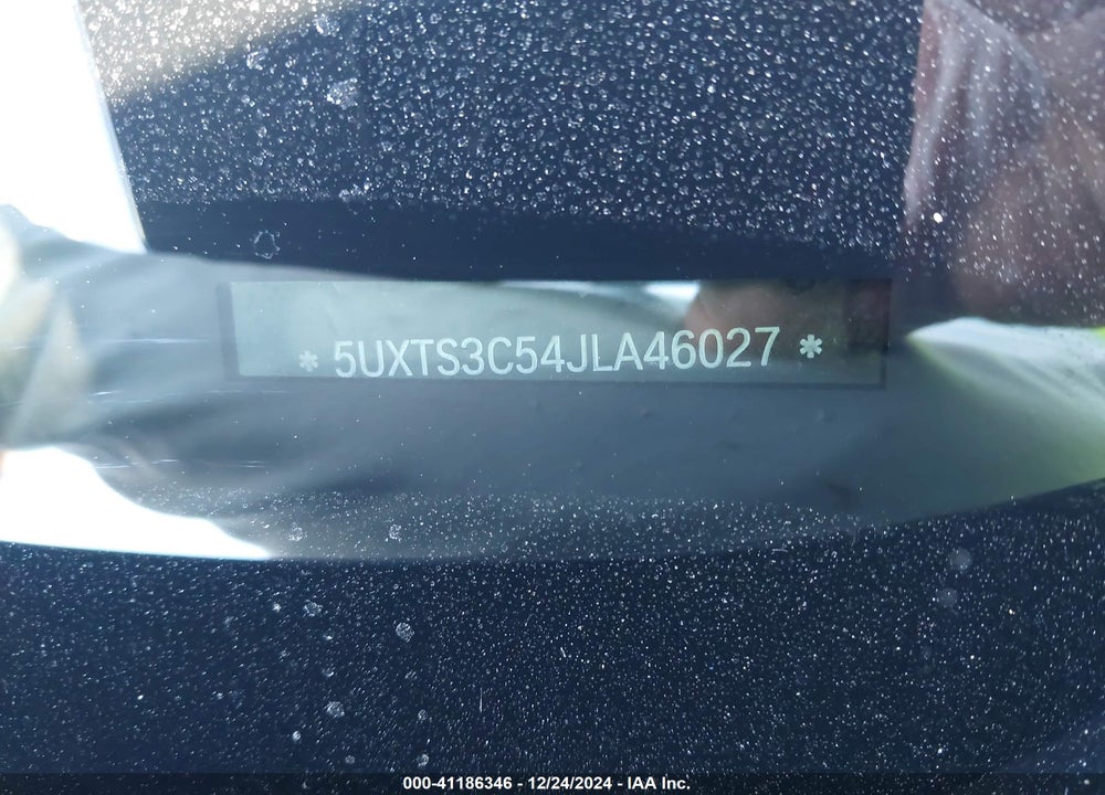 2018 BMW X3 M40I VIN: 5UXTS3C54JLA46027